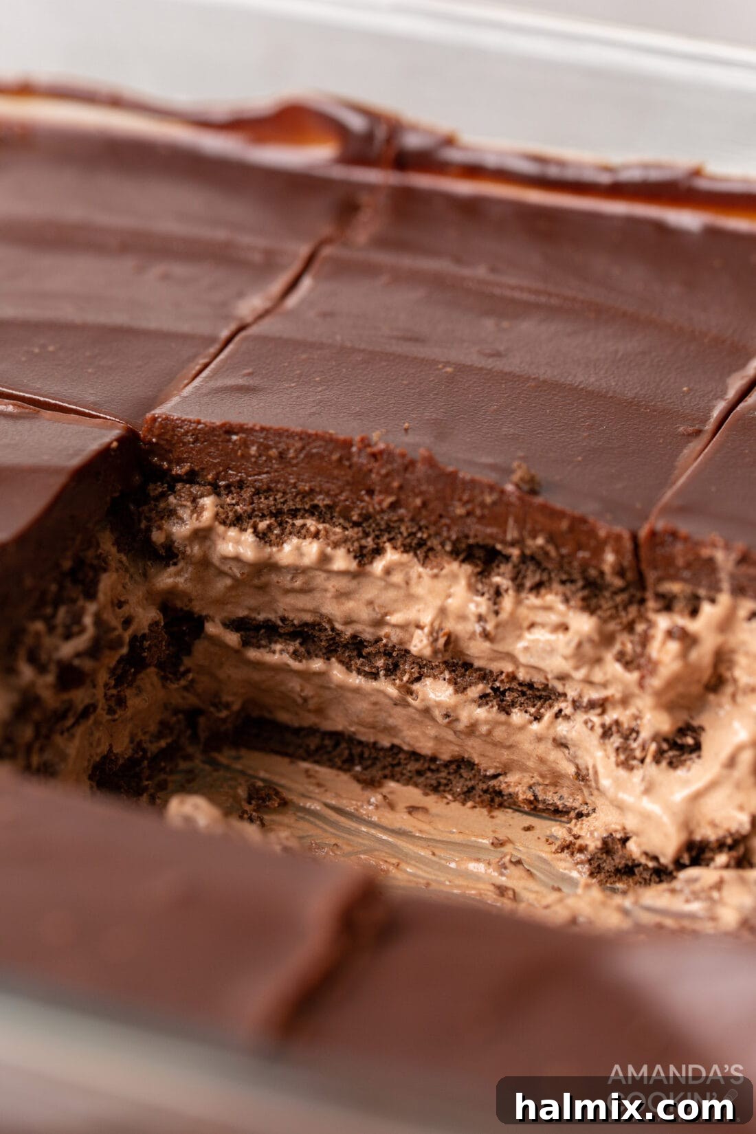 pan of Chocolate Icebox Cake