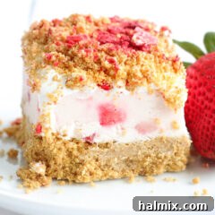 No Bake Strawberry Cheesecake Bar