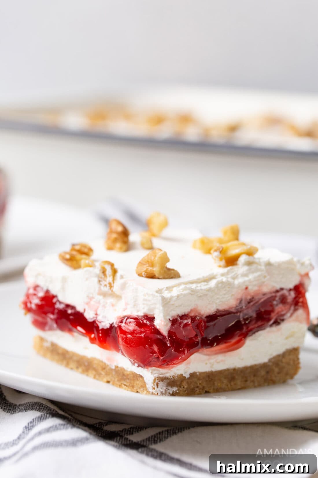 Cherry Velvet 2 slice of cherry lush dessert