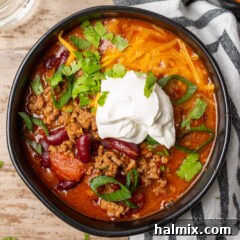 bowl of Instant Pot Chili