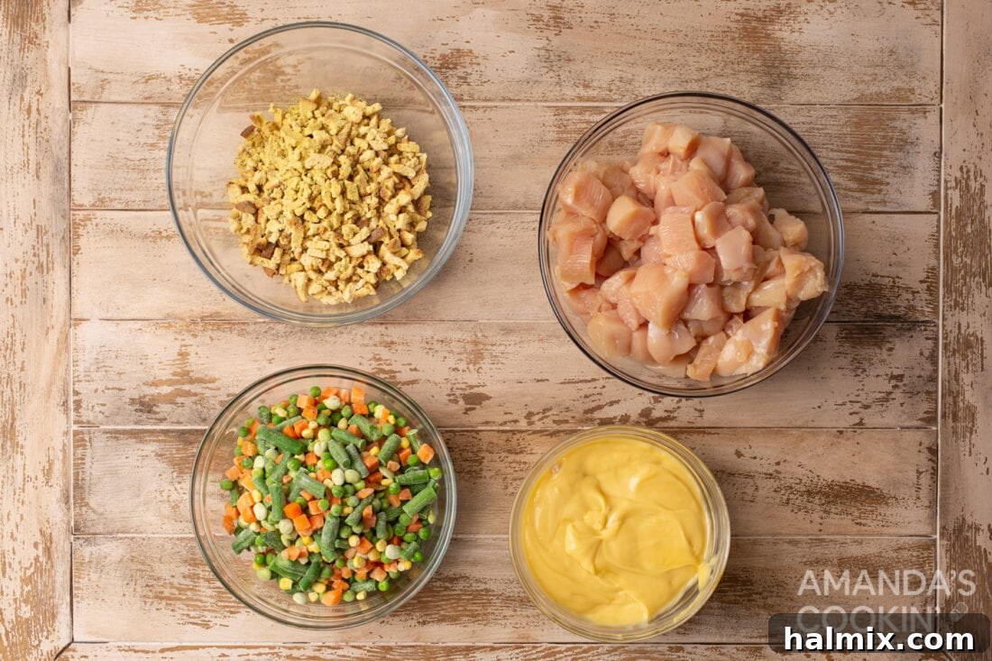 Comforting Chicken Stuffing Bake 4 ingredients for Chicken Stuffing Casserole