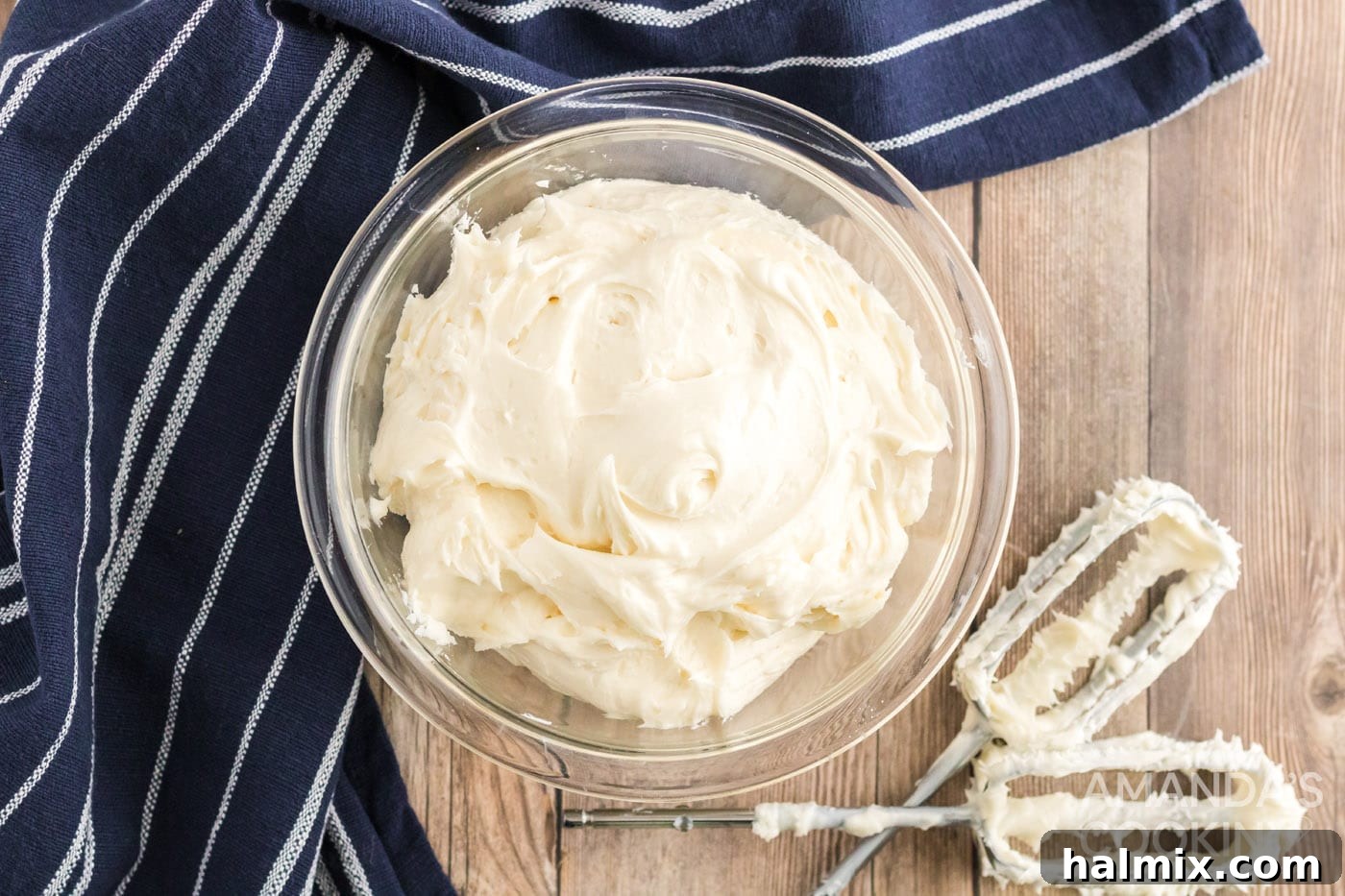 Delicious Pumpkin Cake Mix Treats 8 Smooth and creamy homemade cream cheese frosting in a mixing bowl
