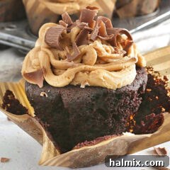 Chocolate Peanut Butter Cupcakes