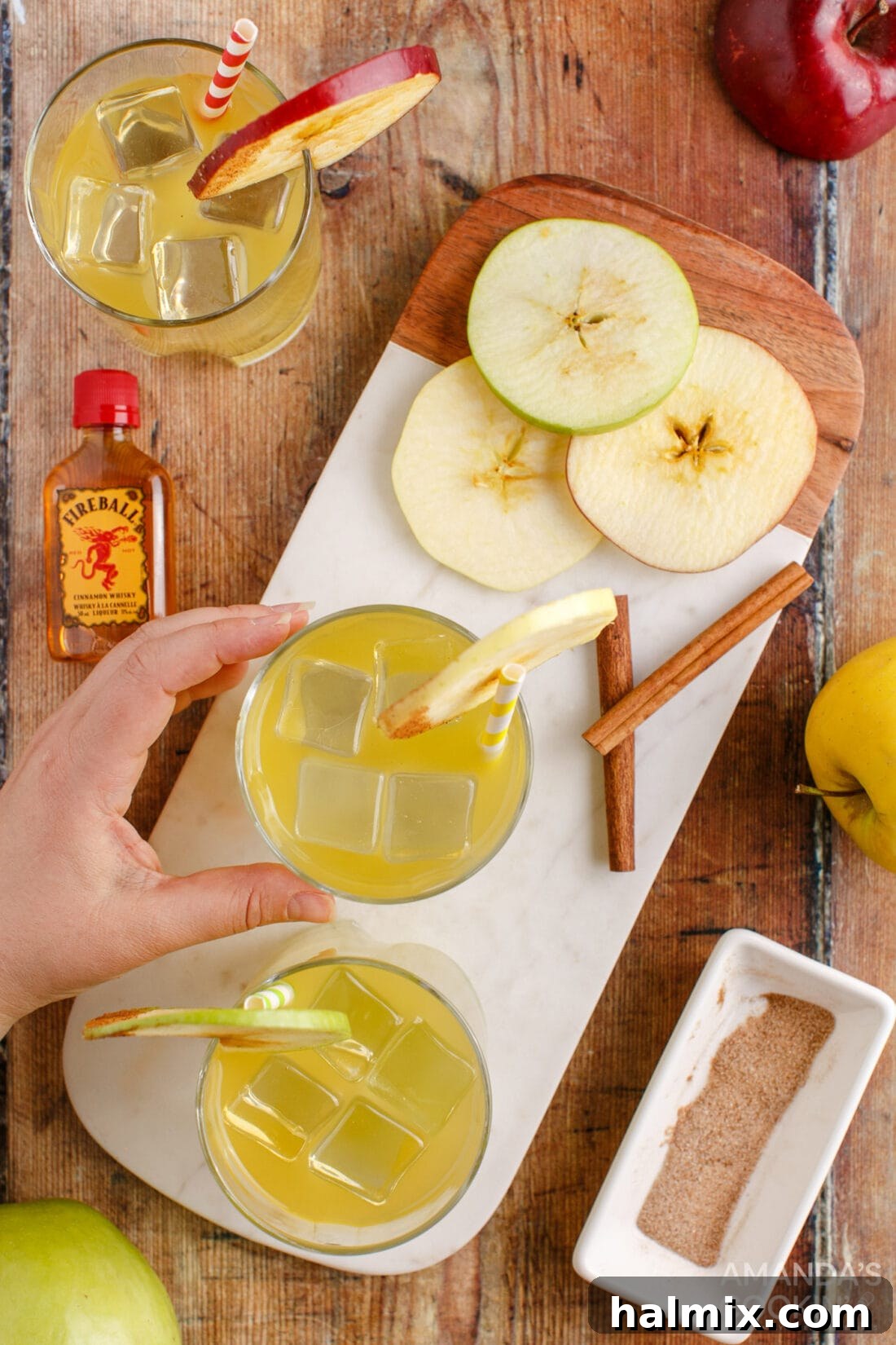 hand reaching for glass