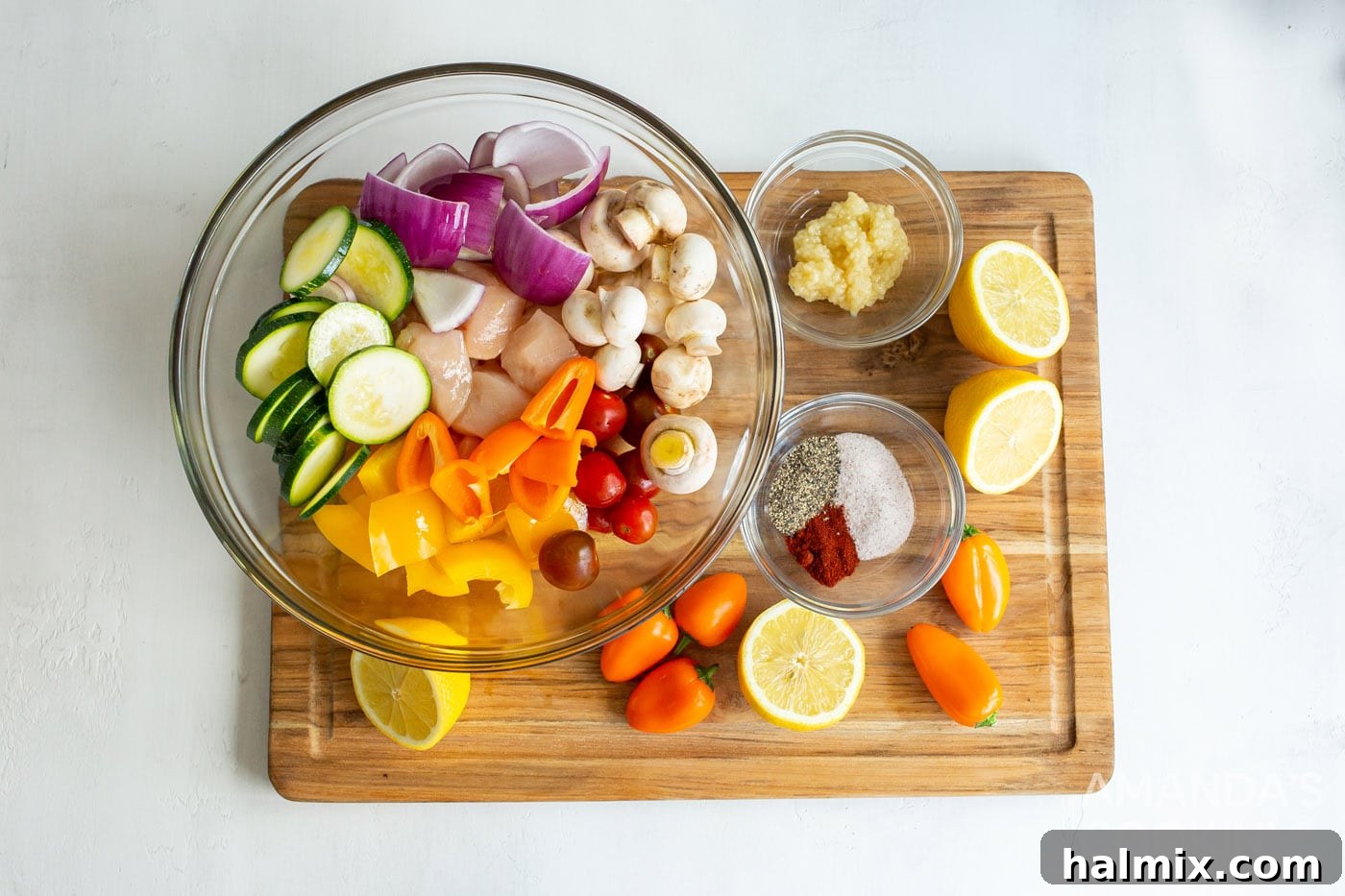 sliced veggies in a bowl
