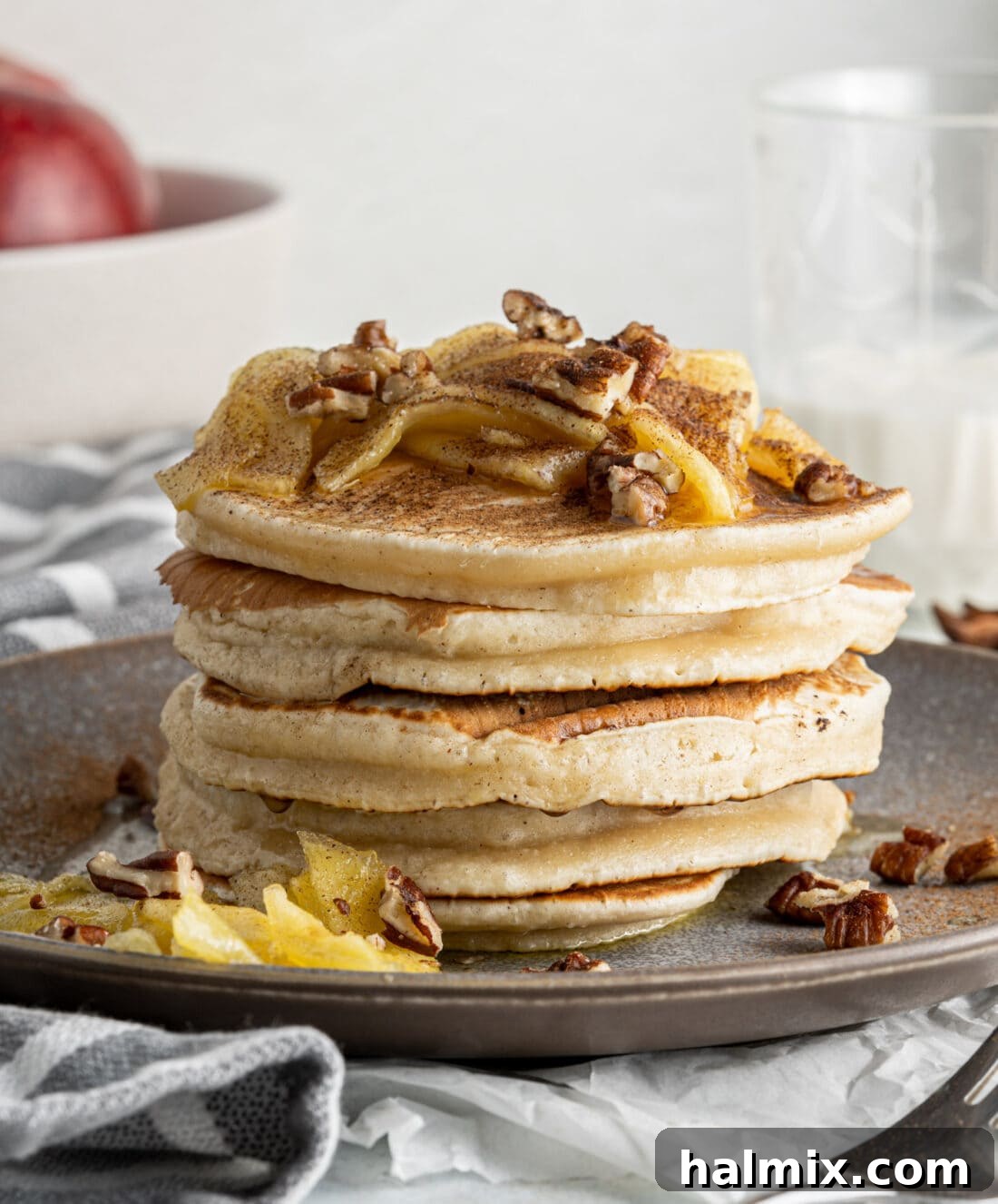 Apple Pie Pancakes 3 stack of Apple Pancakes