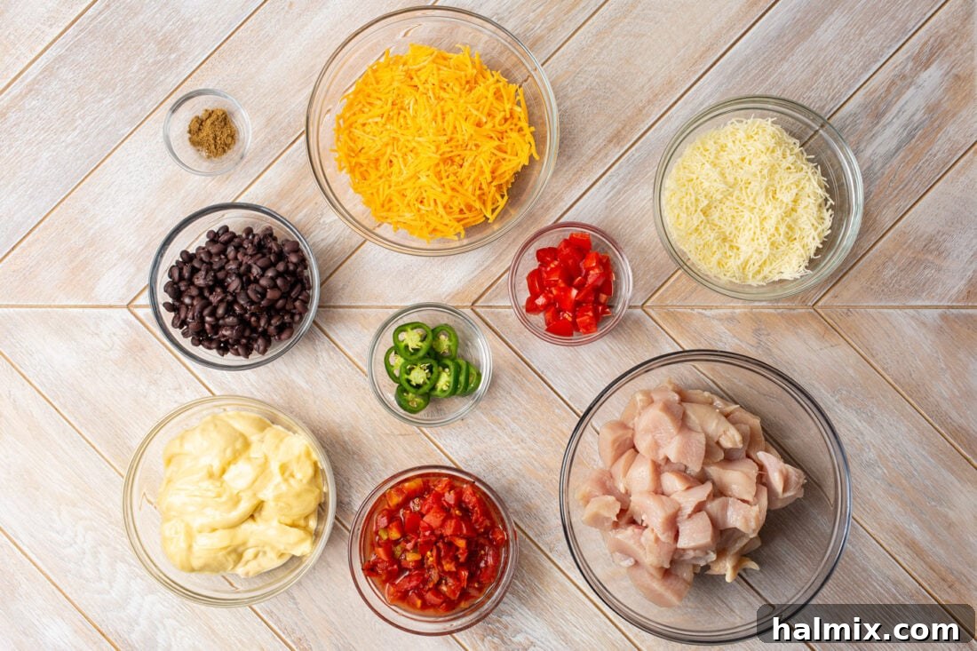 Slow Cooker Fiesta Chicken 4 ingredients for Crockpot Mexican Chicken