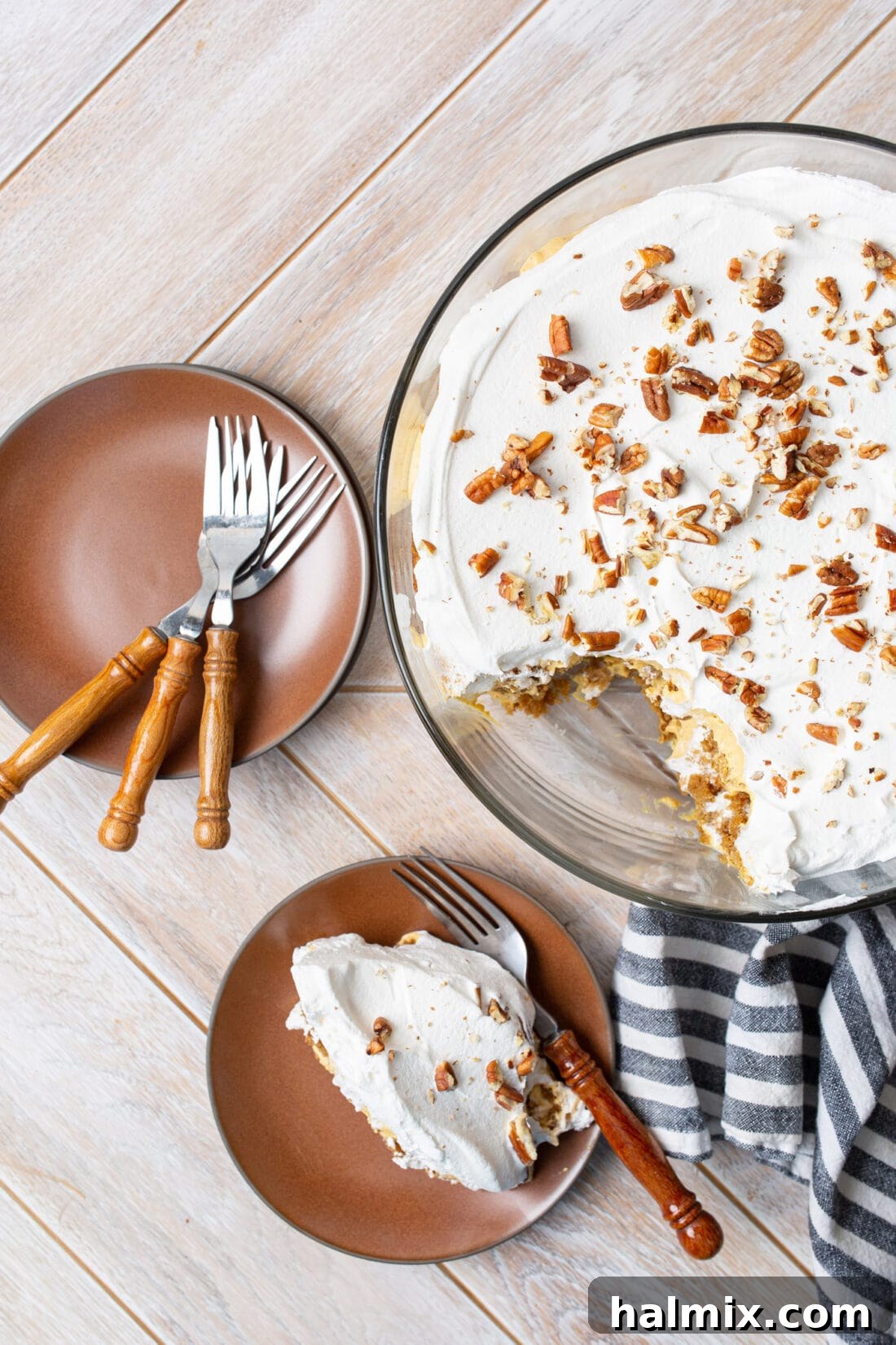 overhead view of Pumpkin Trifle