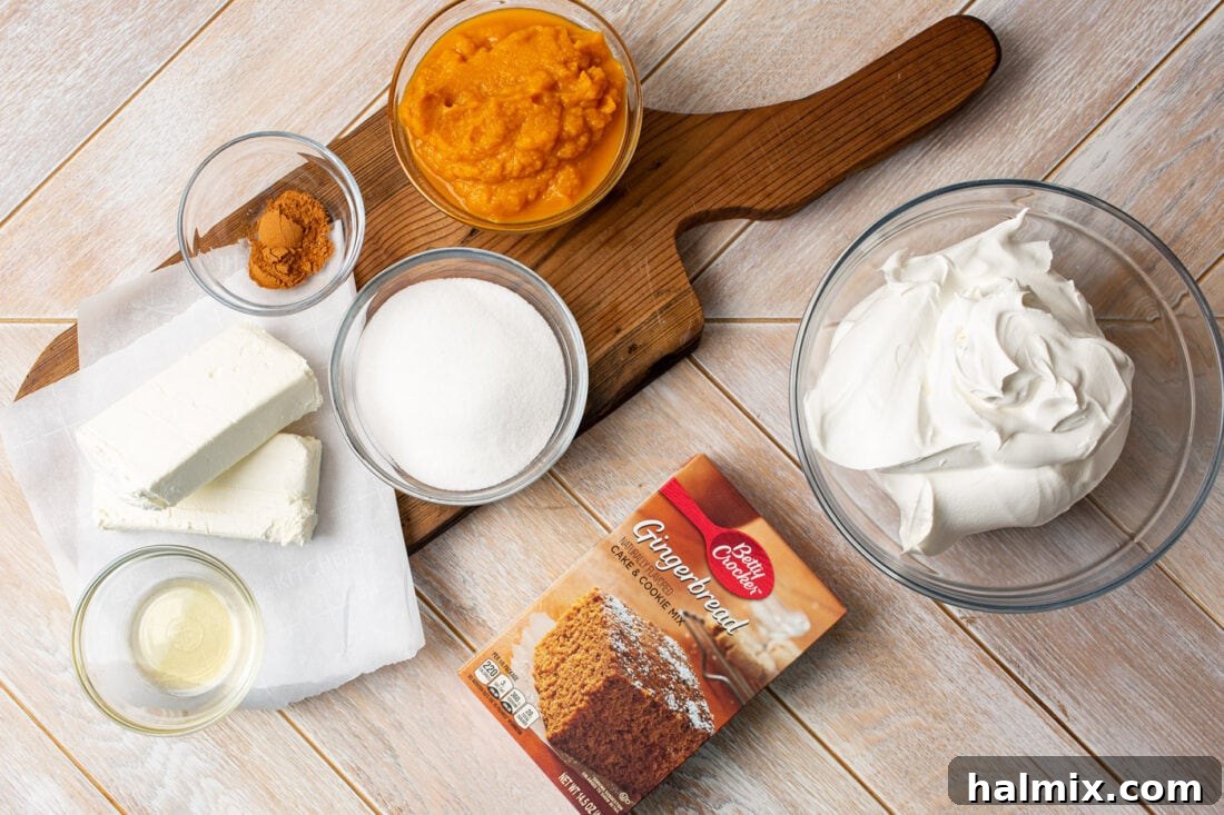 ingredients for Pumpkin Trifle