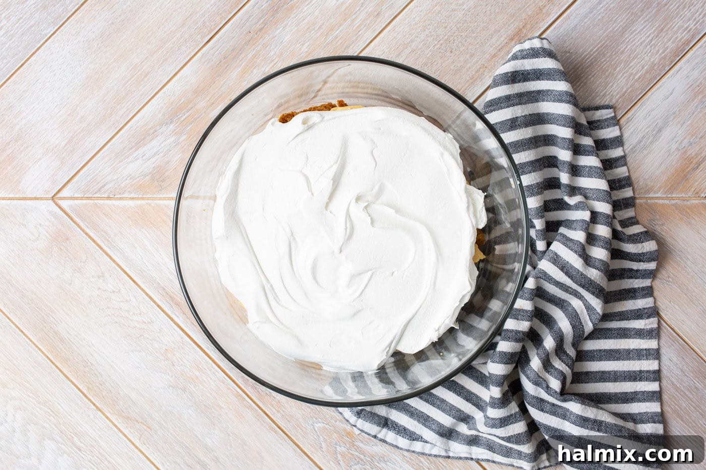 whipped topping layer in trifle