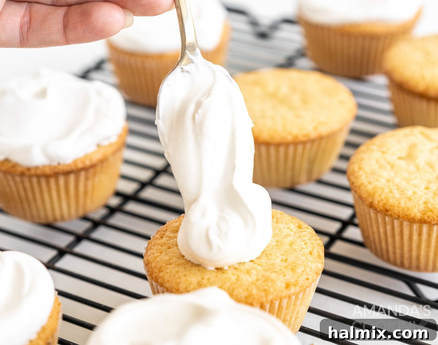 Pound Cake Minis 10 Spoon whipped cream on top of pound cake cupcakes