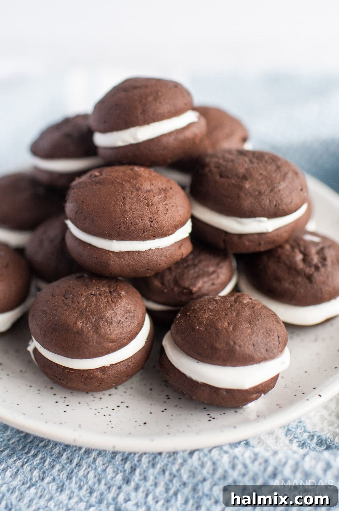 plate full of Chocolate Whoopie Pies