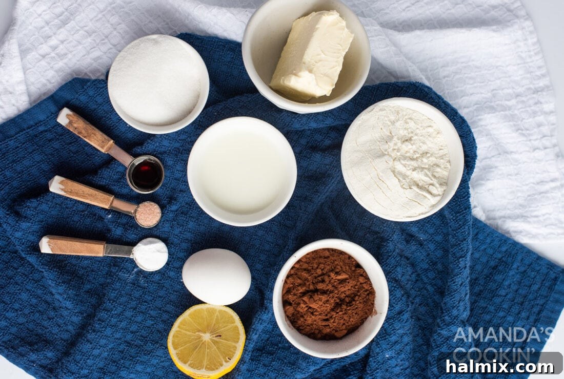 ingredients for Chocolate Whoopie Pies