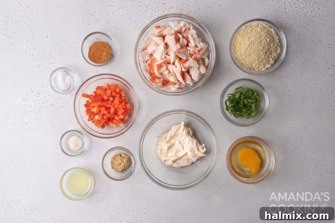 ingredients for Air Fryer Crab Cakes
