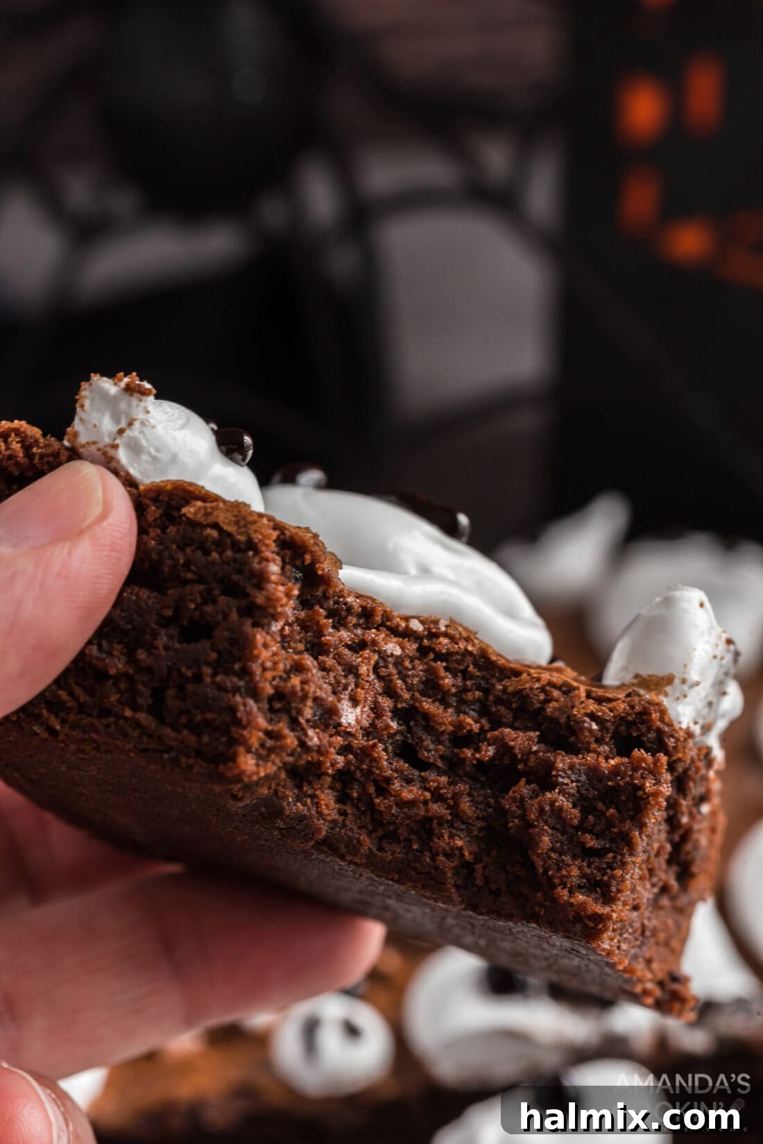 bite out of a brownie