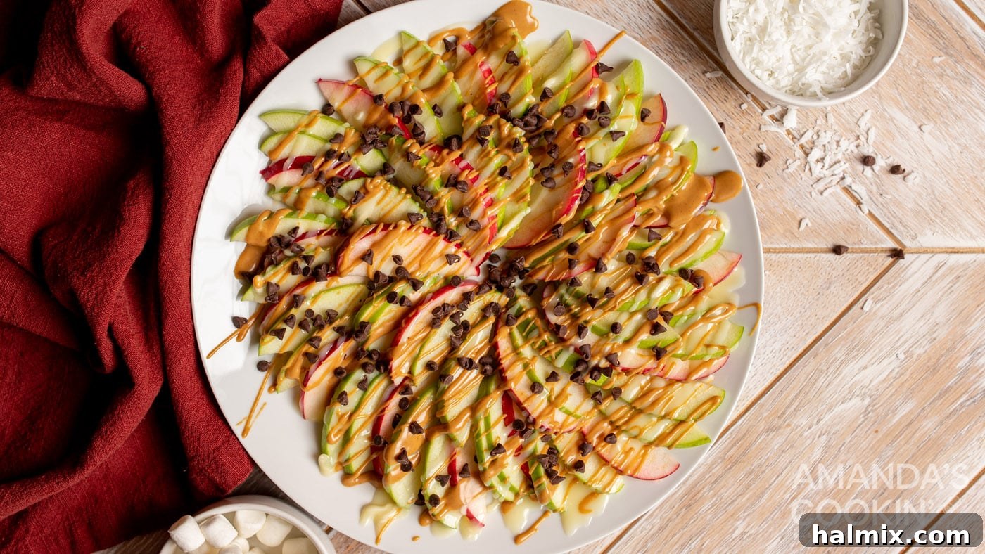 Crisp Apple Stacks 6 Apple Nachos