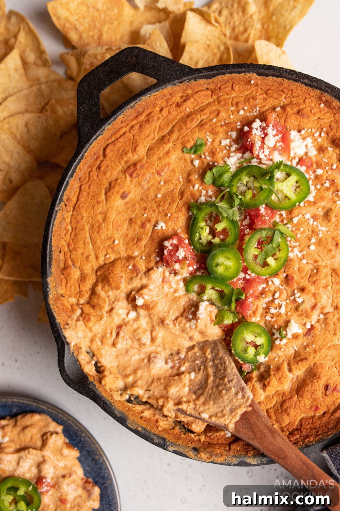 skillet of Bean Dip