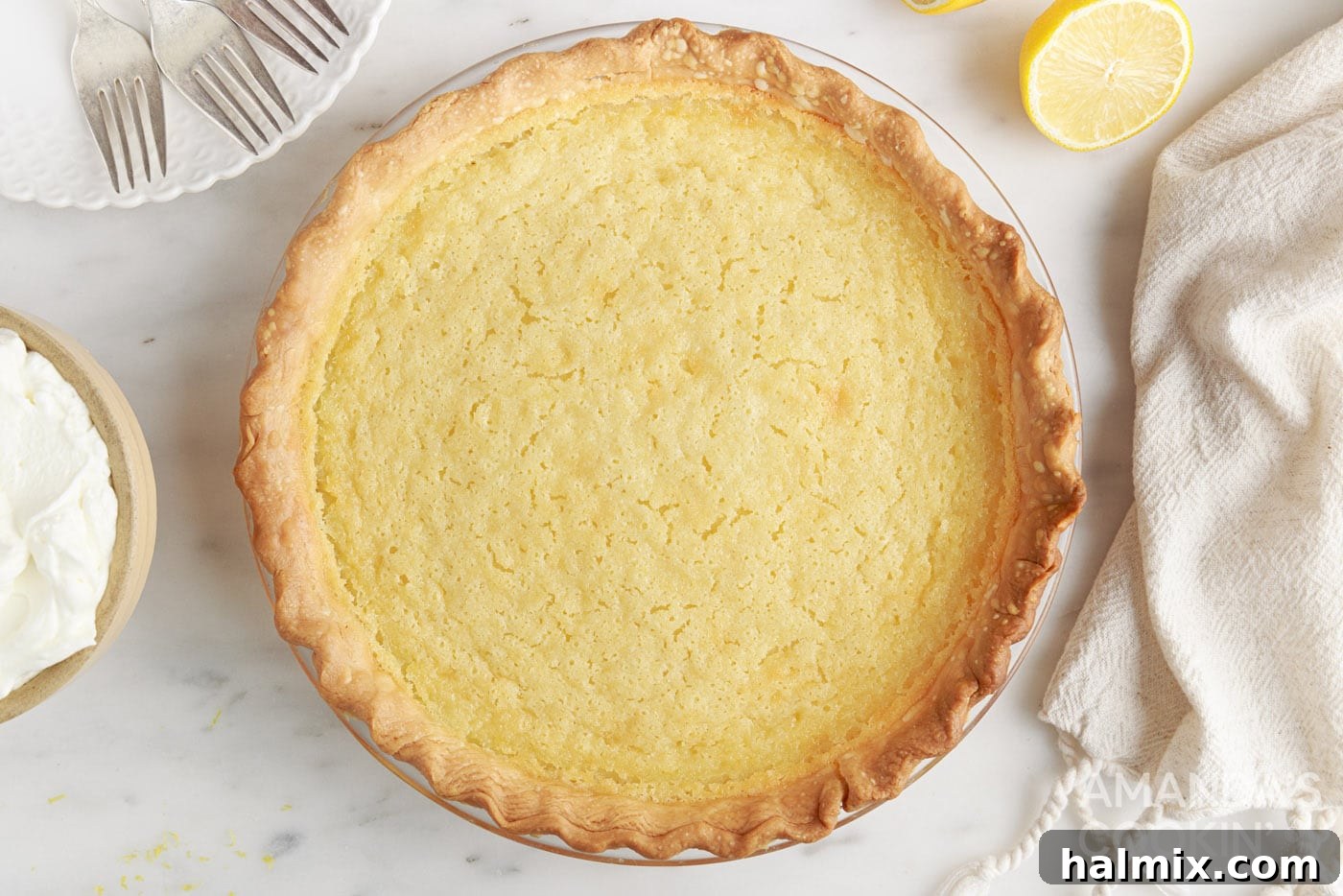 baked southern buttermilk pie