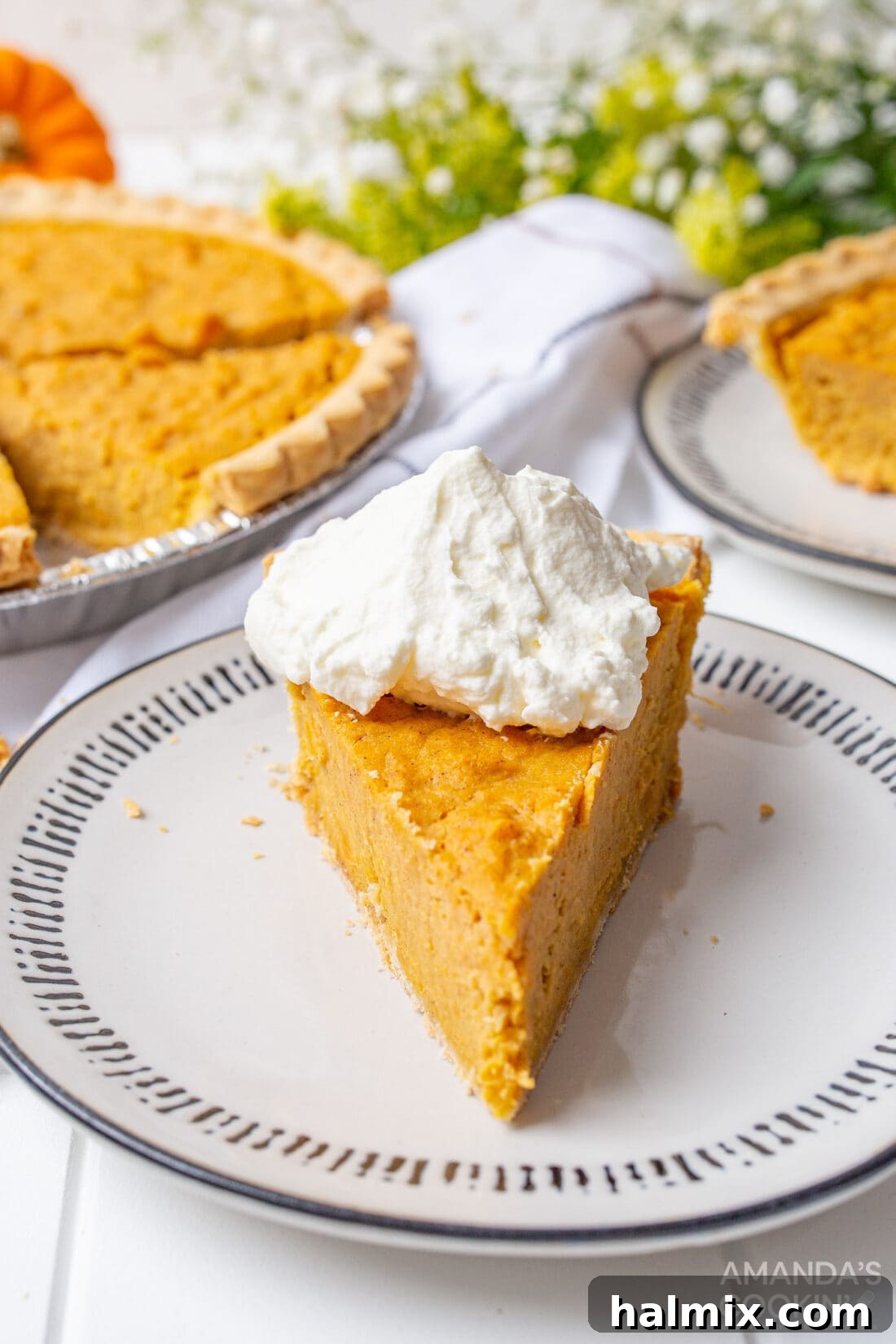 A Slice of Sweet Potato Heaven 2 Slice of creamy, perfectly baked Sweet Potato Pie with a golden crust