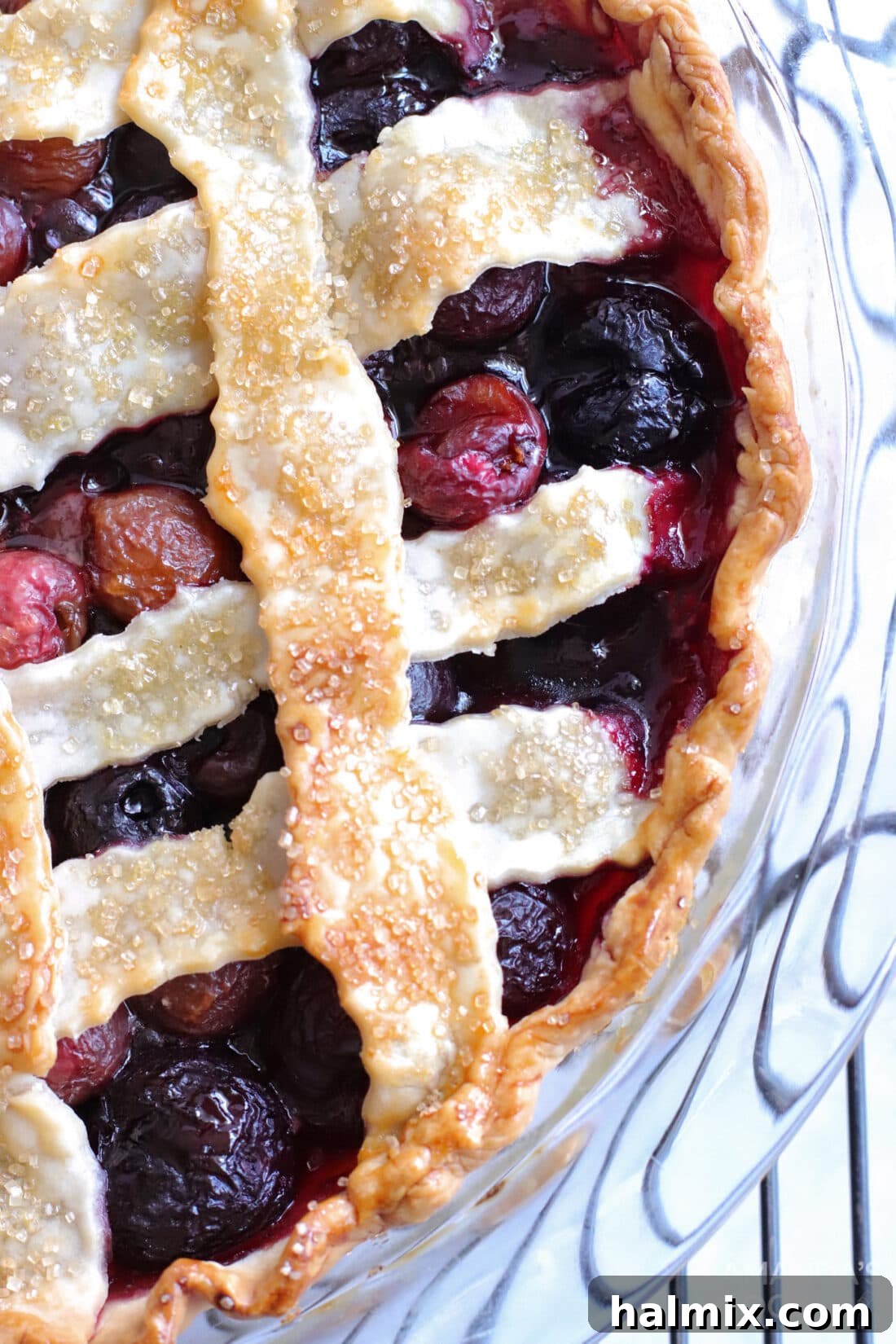 overhead view of Cherry Pie