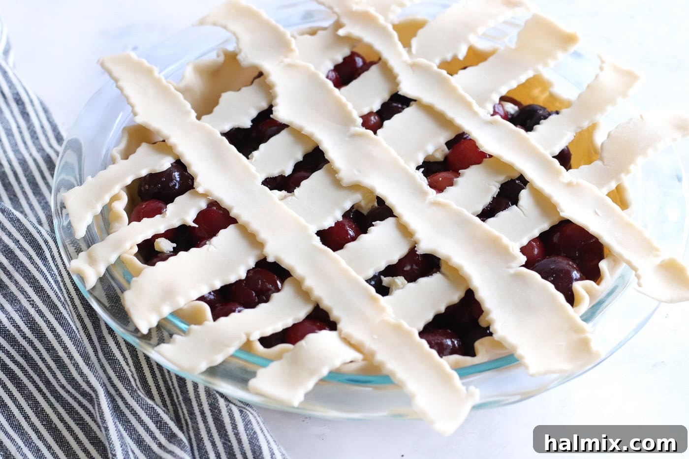 cherry pie with lattice crust