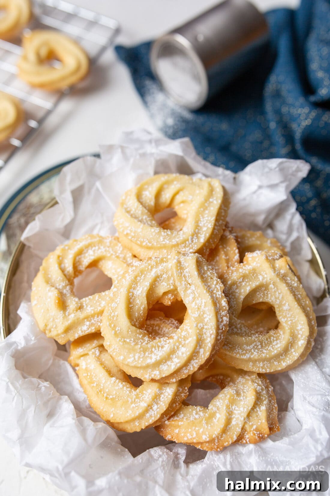 Buttery Danish Delights 2 plate of Danish Butter Cookies arranged in elegant swirls