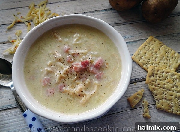 Hearty Cheesy Chicken & Ham Chowder - A Perfect Winter Comfort Food Recipe