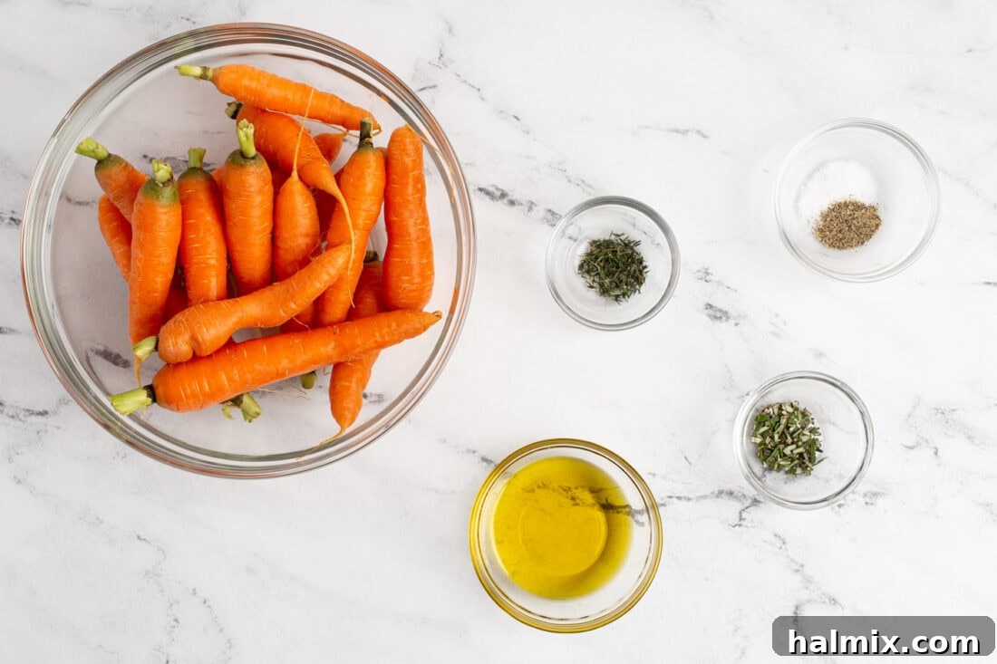 Caramelized Roasted Carrots 4 ingredients for Roasted Carrots