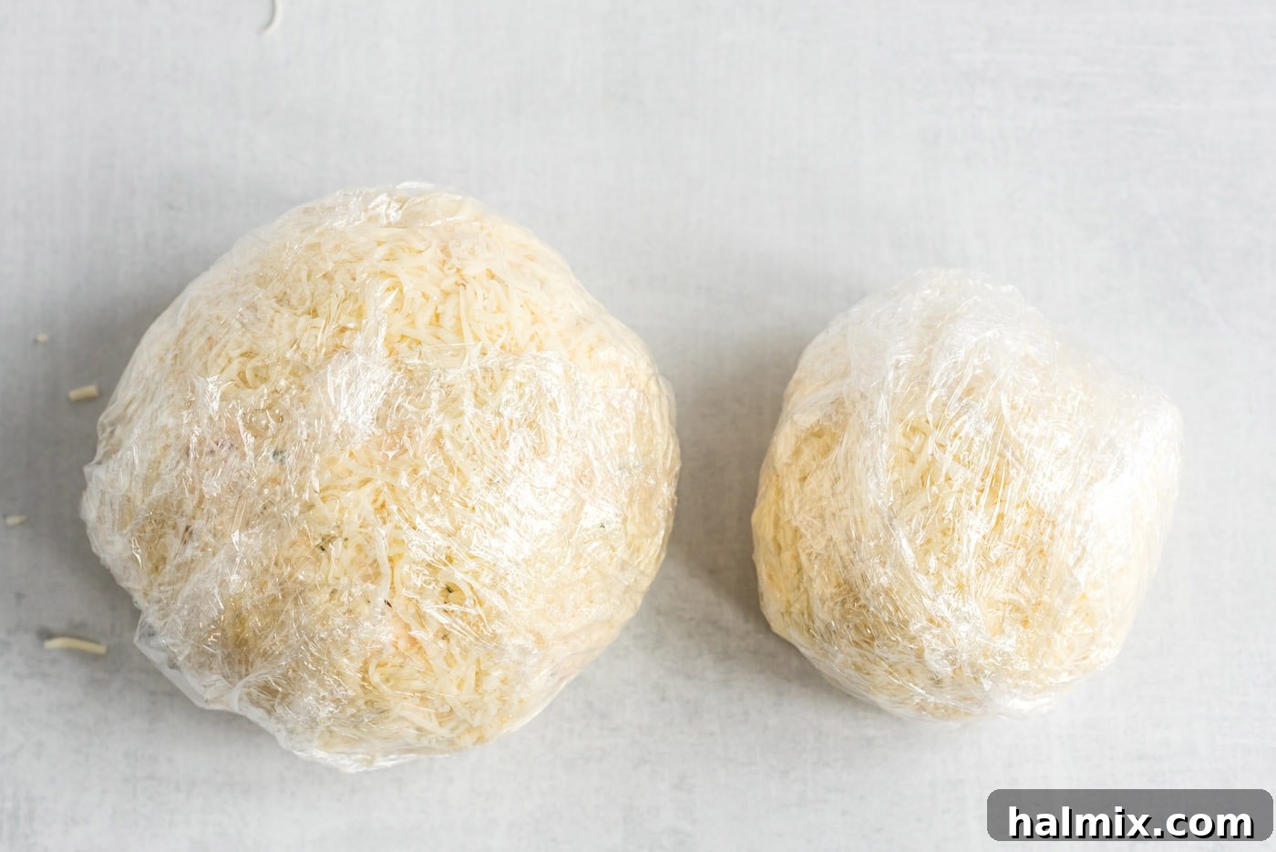 Festive Snowman Cheeseball 9 plastic wrapped cheese balls