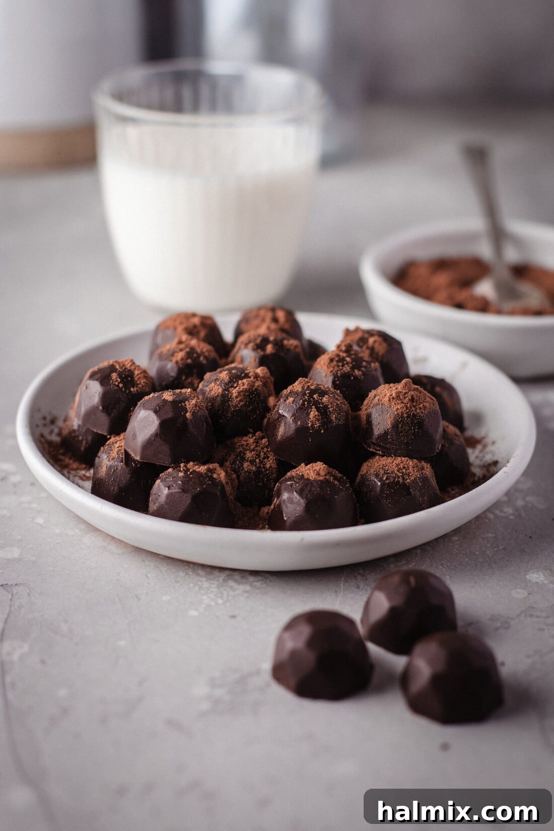 Decadent Dream Truffles 2 Plate of Chocolate Truffles