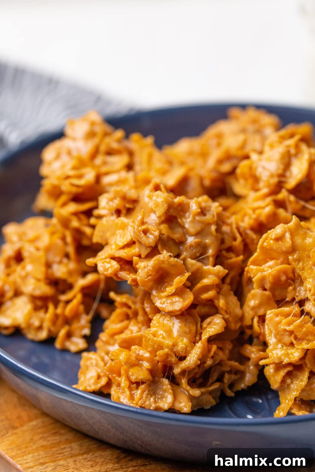 plate f No Bake Cornflake Cookies