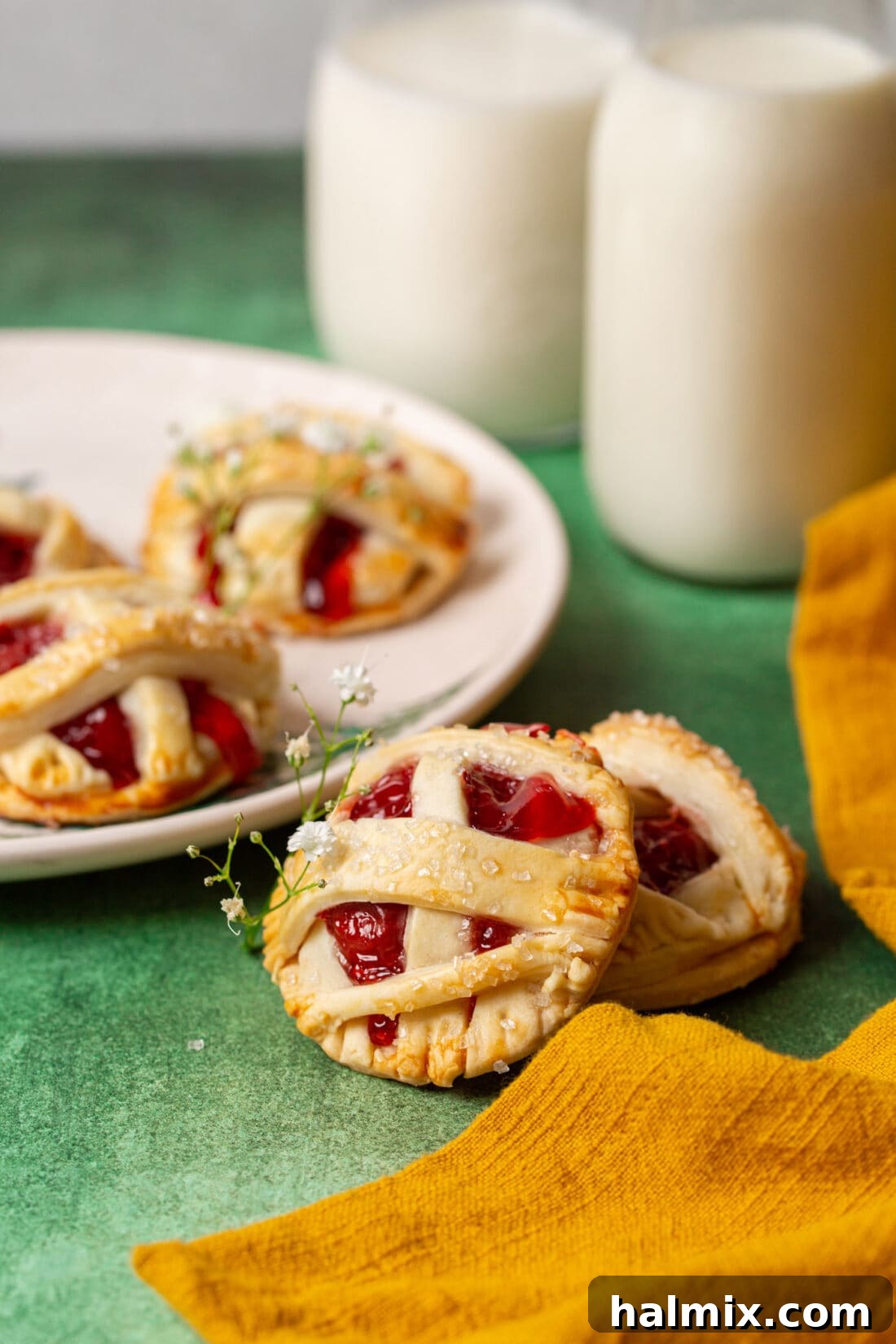 Cherry Pie Cookies near a plate