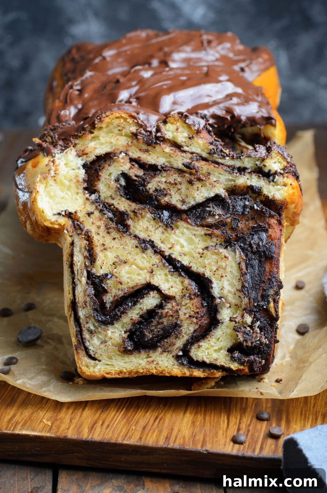 Braided Chocolate Heaven 3 slice of Chocolate Babka