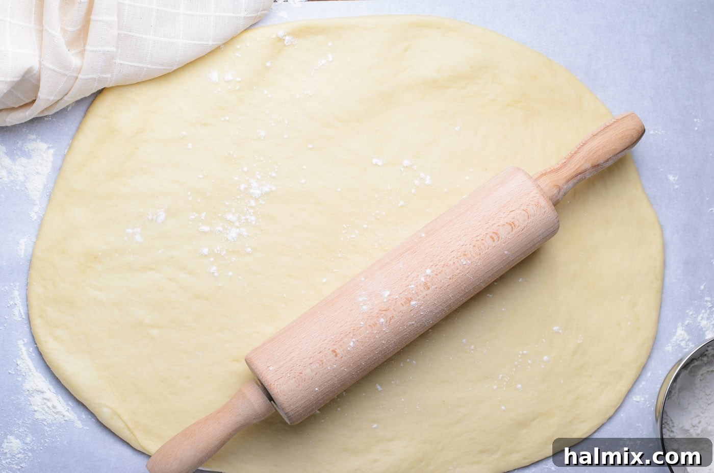 Braided Chocolate Heaven 10 rolling babka dough out with a rolling pin