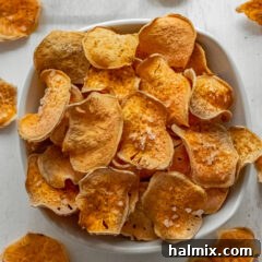 Homemade Air Fryer Sweet Potato Crisps 6 Air Fryer Sweet Potato Chips
