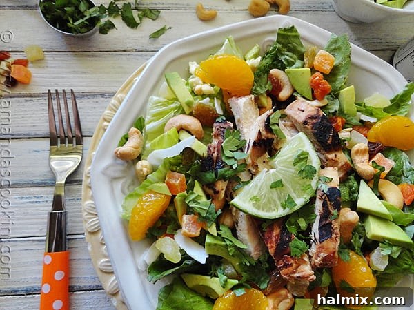 Key West Grilled Chicken Salad Key West Grilled Chicken Salad, artfully arranged on a plate