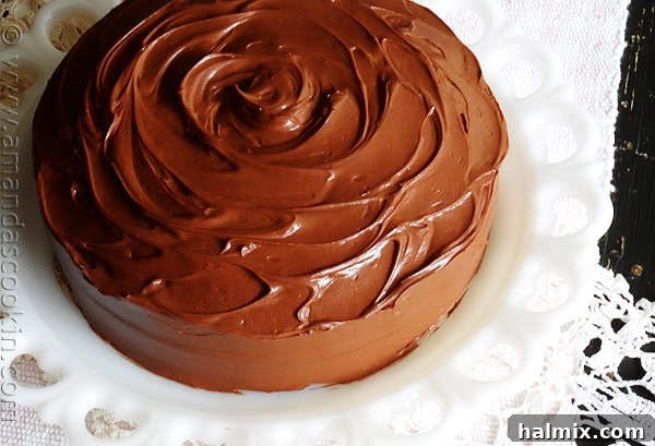 Classic Yellow Cake with Chocolate Frosting, baked in honor of a cherished mother.