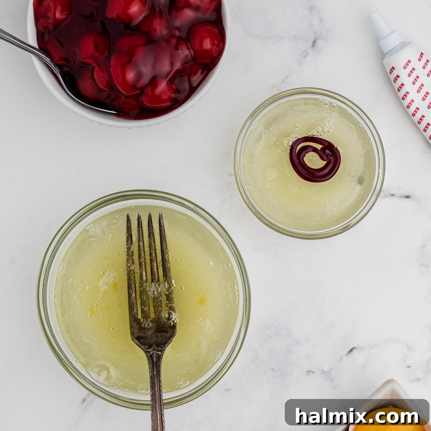 egg wash and cherry pie filling for hand pies