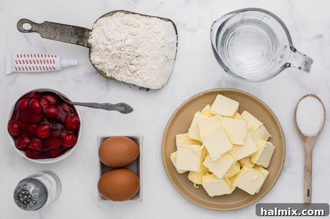 Valentine Cherry Hand Pies ingredients