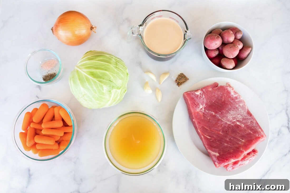 Ingredients for Instant Pot Corned Beef