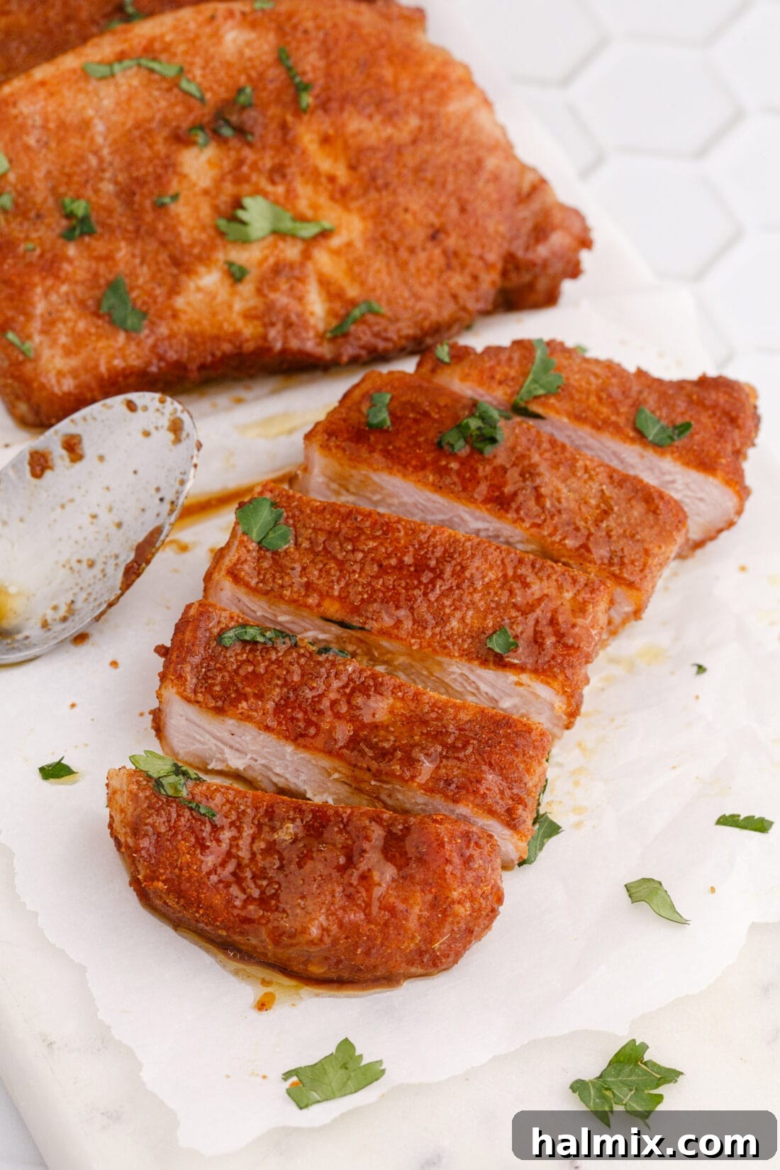 sliced Baked Pork Chop