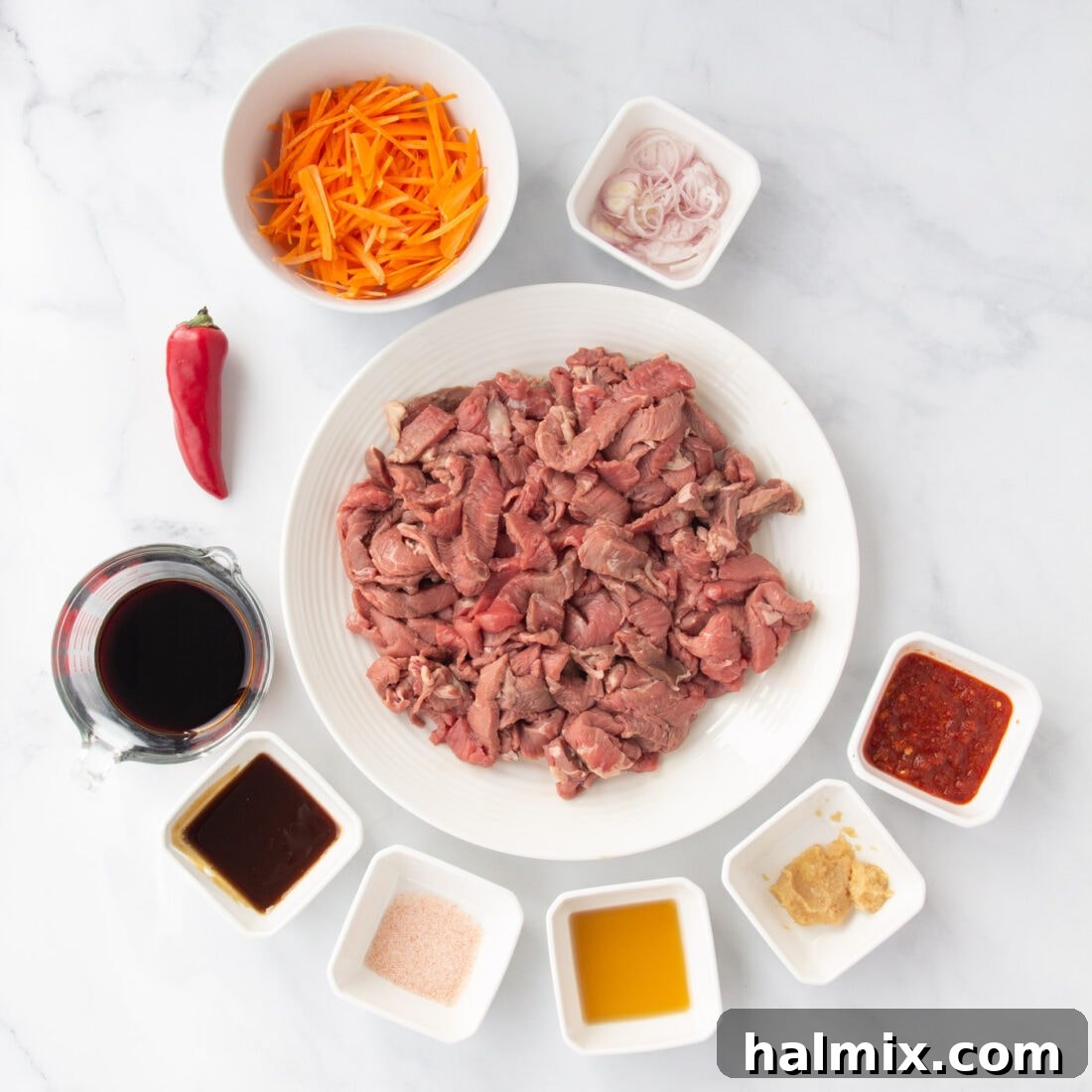 Szechuan Beef ingredients