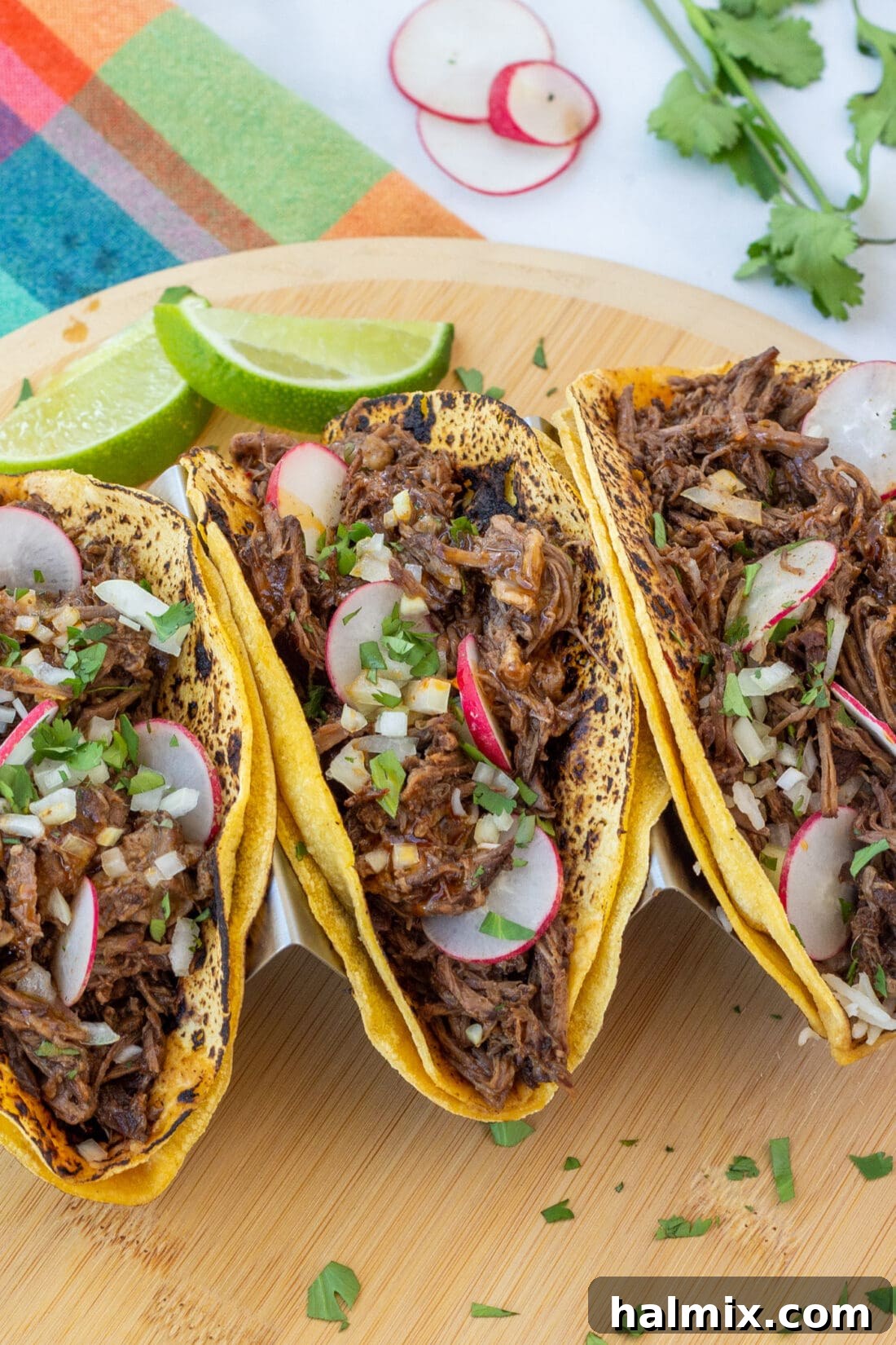 Meltingly Tender Barbacoa 2 Beef Barbacoa in corn tortillas
