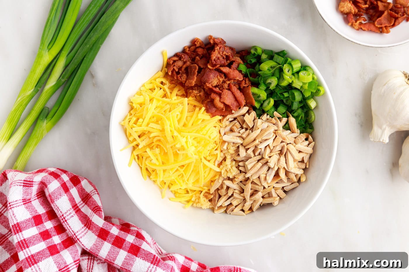 million dollar dip ingredients in a bowl