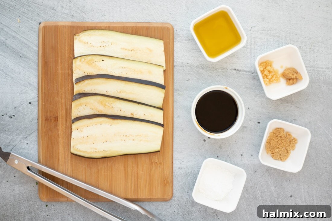 Ingredients for Soy Glazed Eggplant
