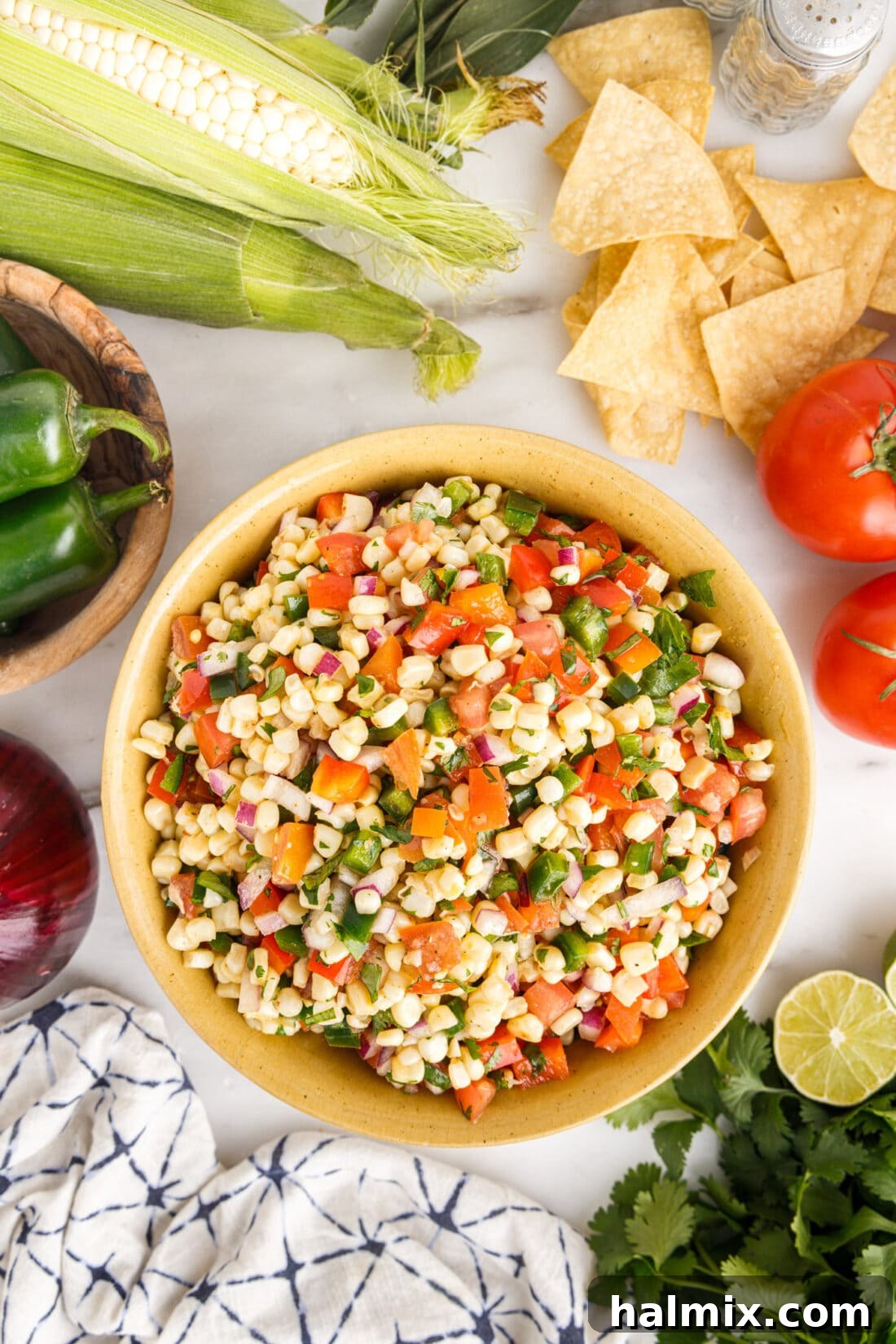 Corn Salsa in a bowl