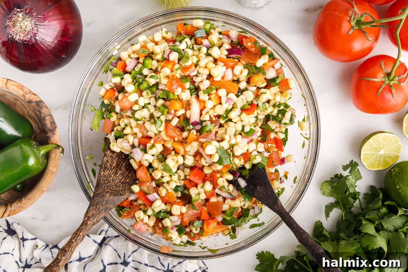 corn salsa in a bowl