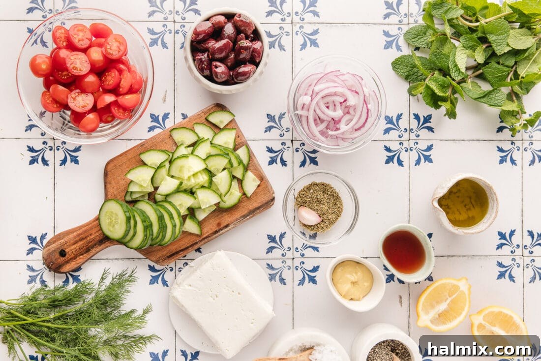 Ingredients for Greek Salad