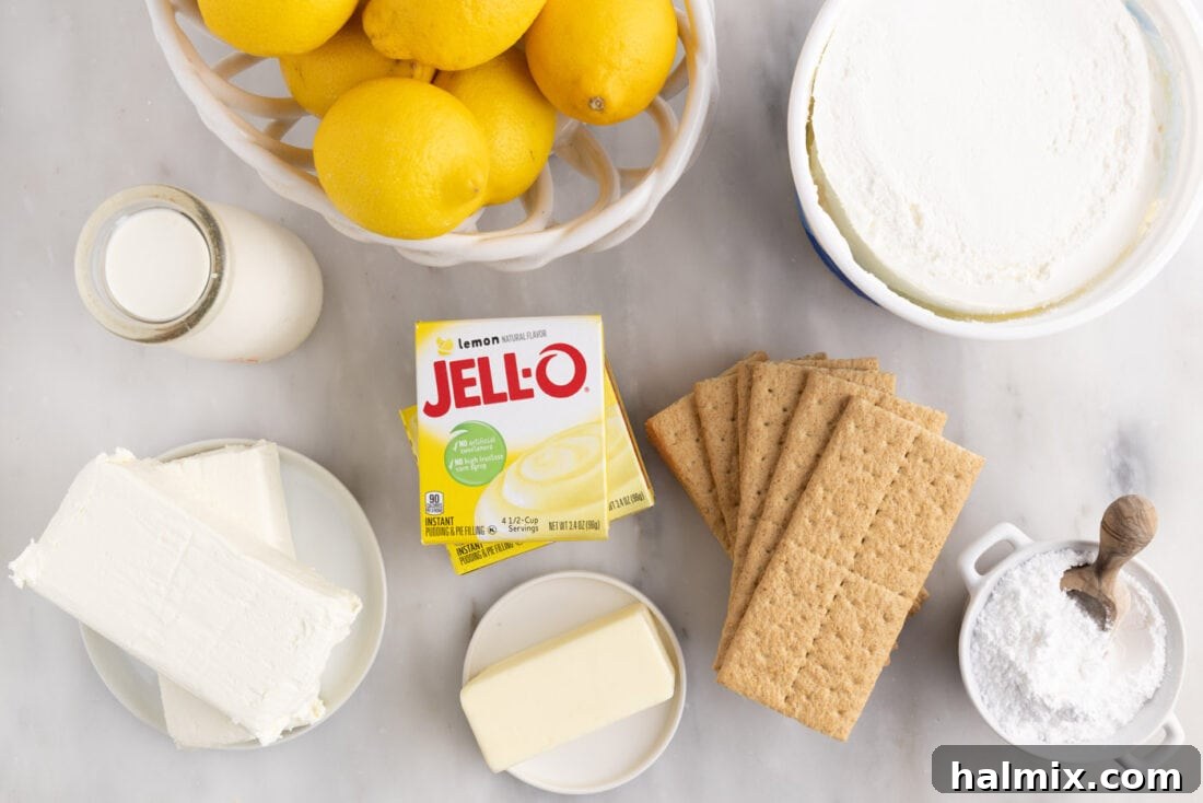 Lemon Lush Trifle ingredients