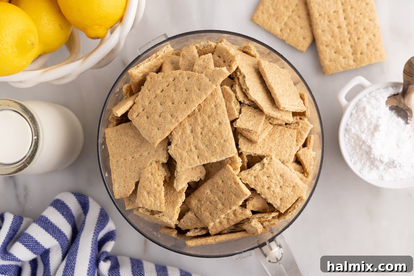graham crackers in a food processor
